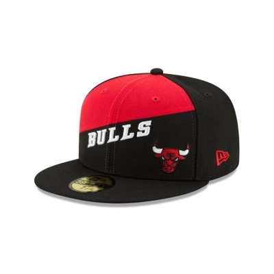 Chicago Bulls Gorra | New Era NBA Color Split 59fifty Fitted Cap Mexico - Negros